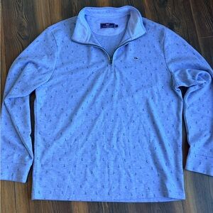 Vineyard Vines Blue Patterned Pullover Large